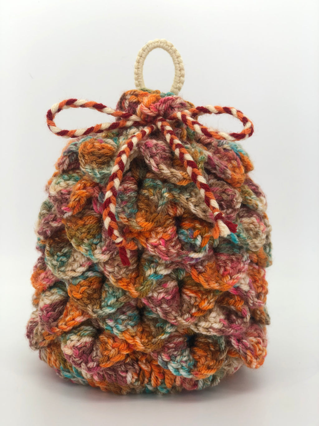 Orange & Green Dragon Scale Dice Bag