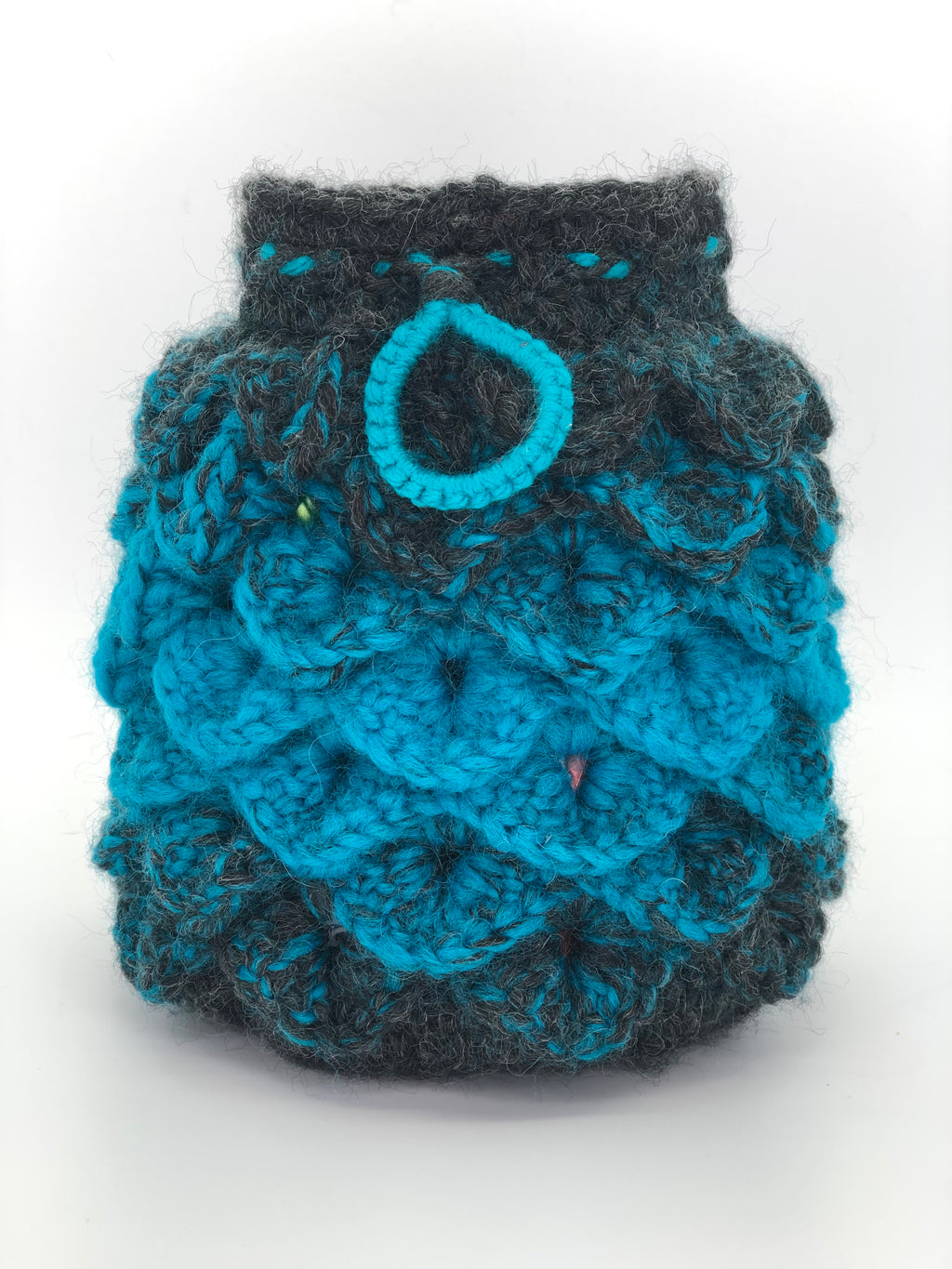 Blue & Black Dragon Scale Dice Bag