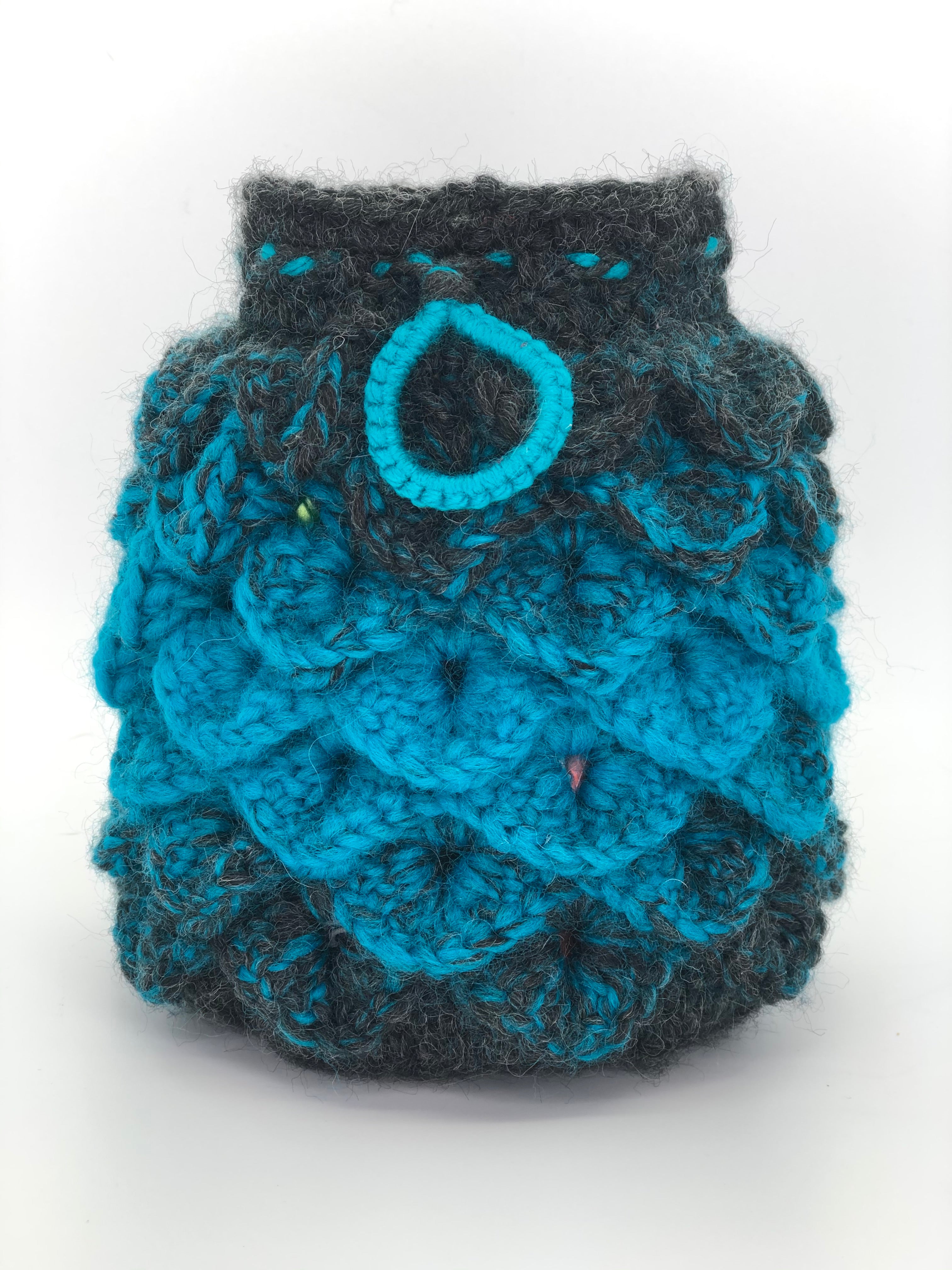 Blue & Black Dragon Scale Dice Bag