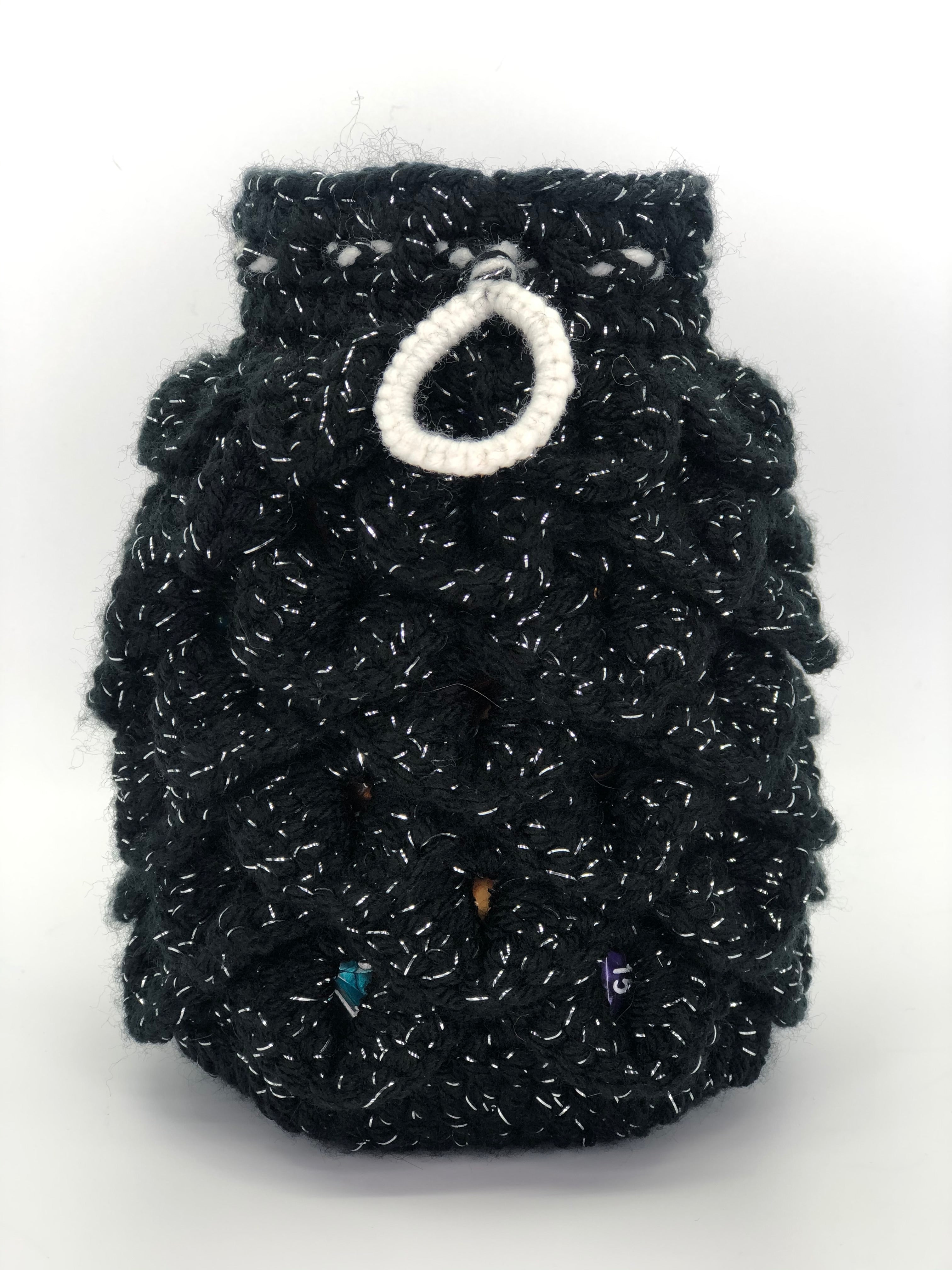 Black Sparkle Dragon Scale Dice Bag