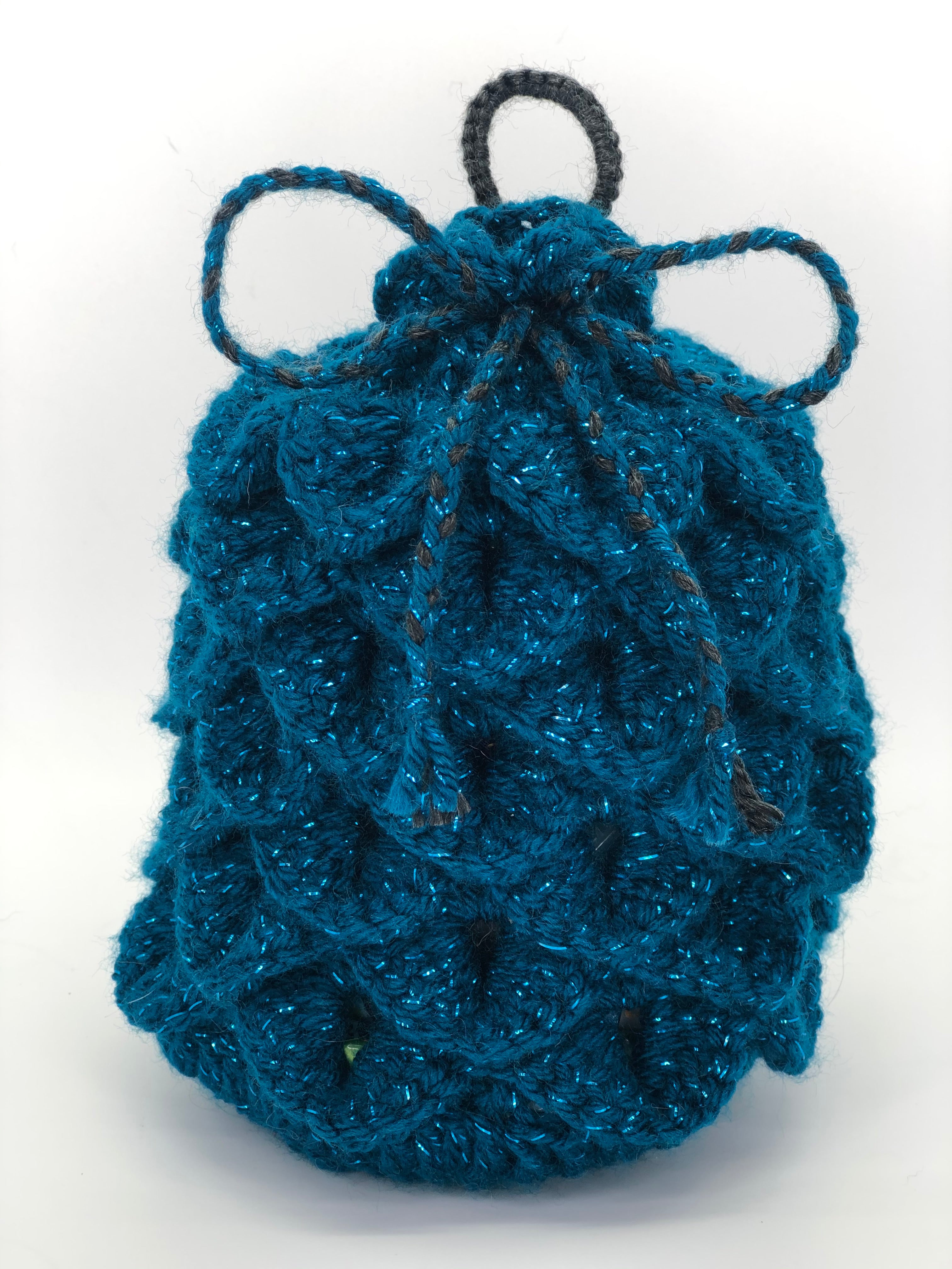 Blue Sparkle Dragon Scale Dice Bag