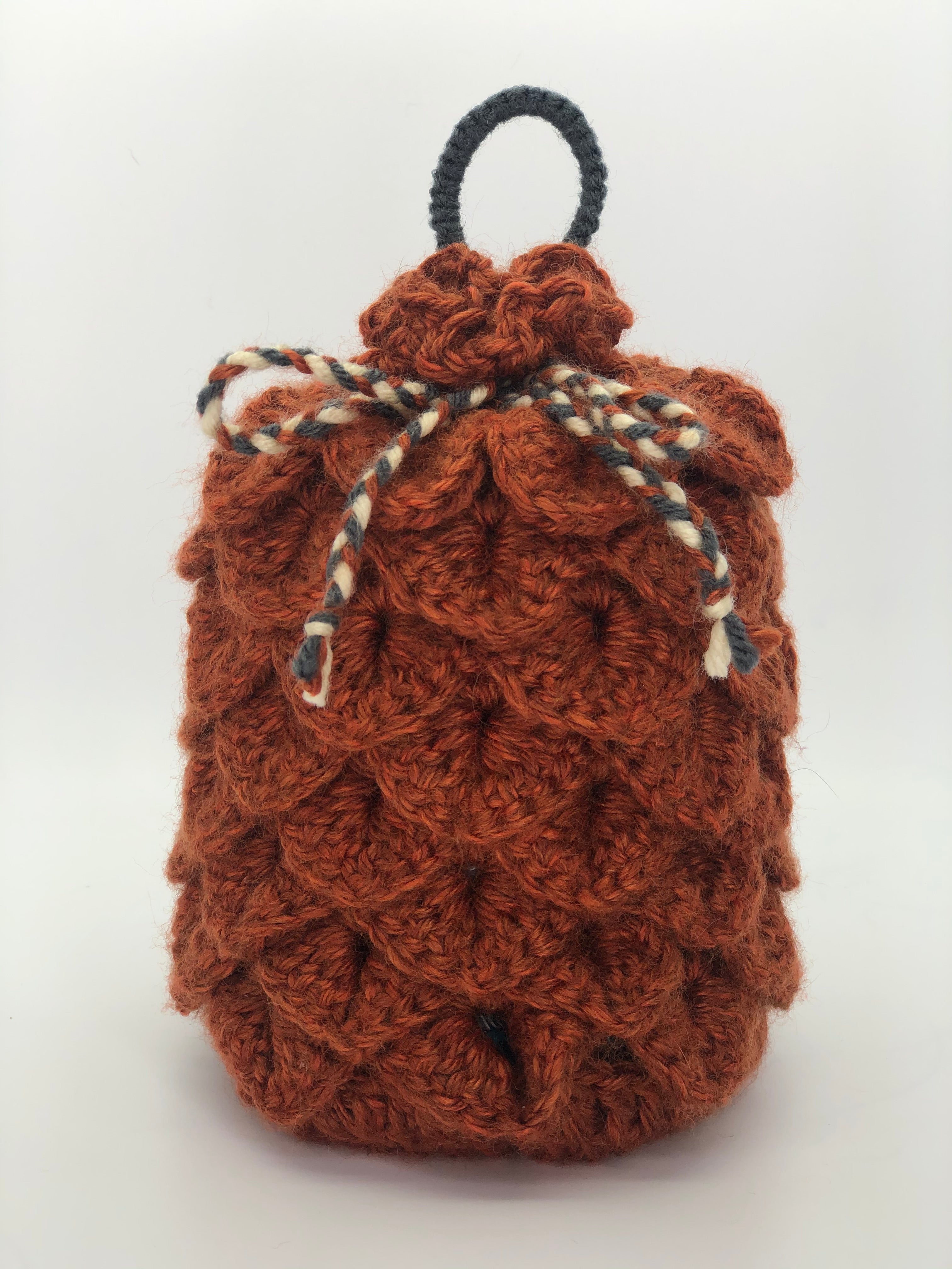 Burnt Orange Dragon Scale Dice Bag