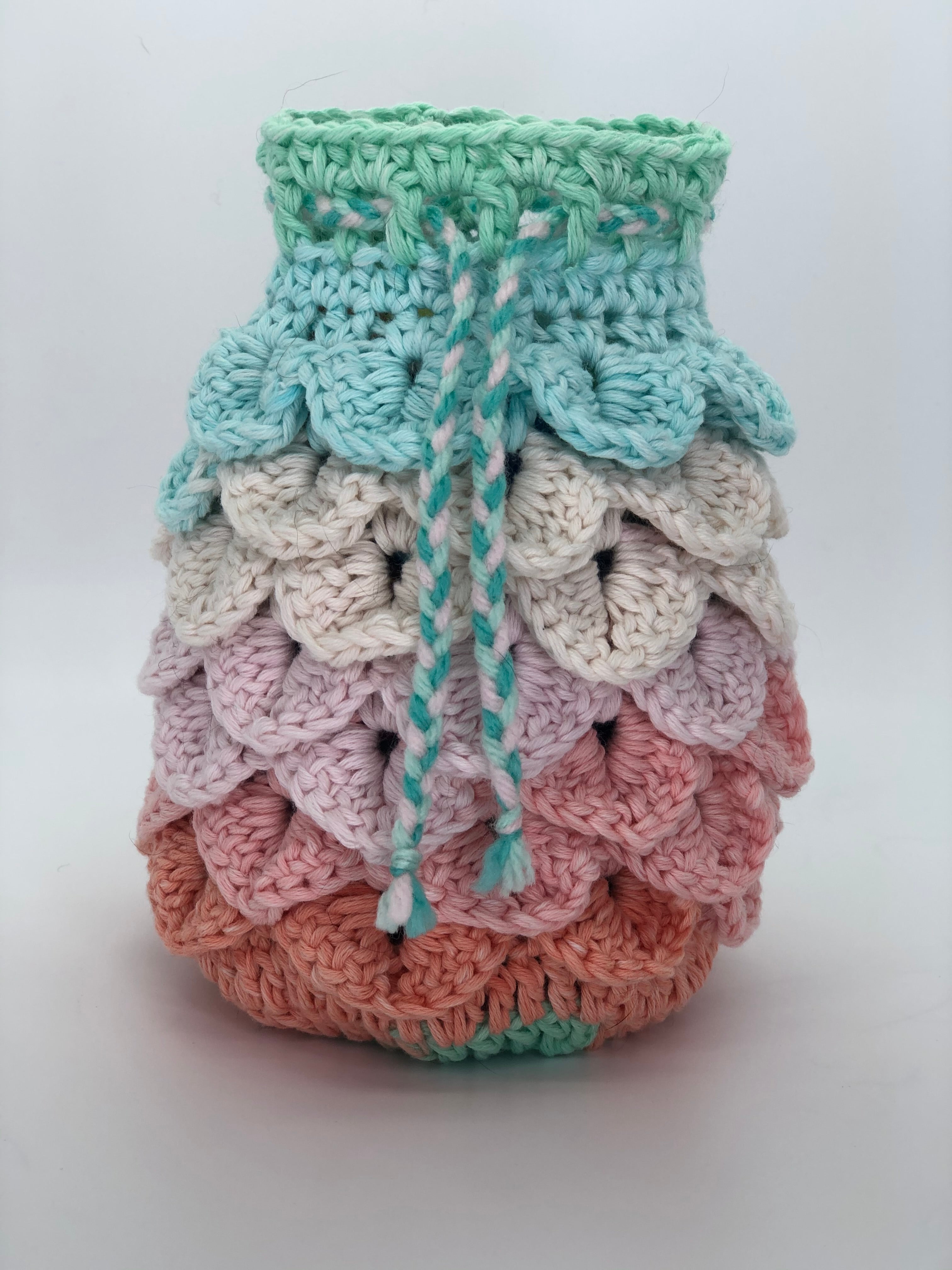 Blue to Orange Dragon Scale Dice Bag