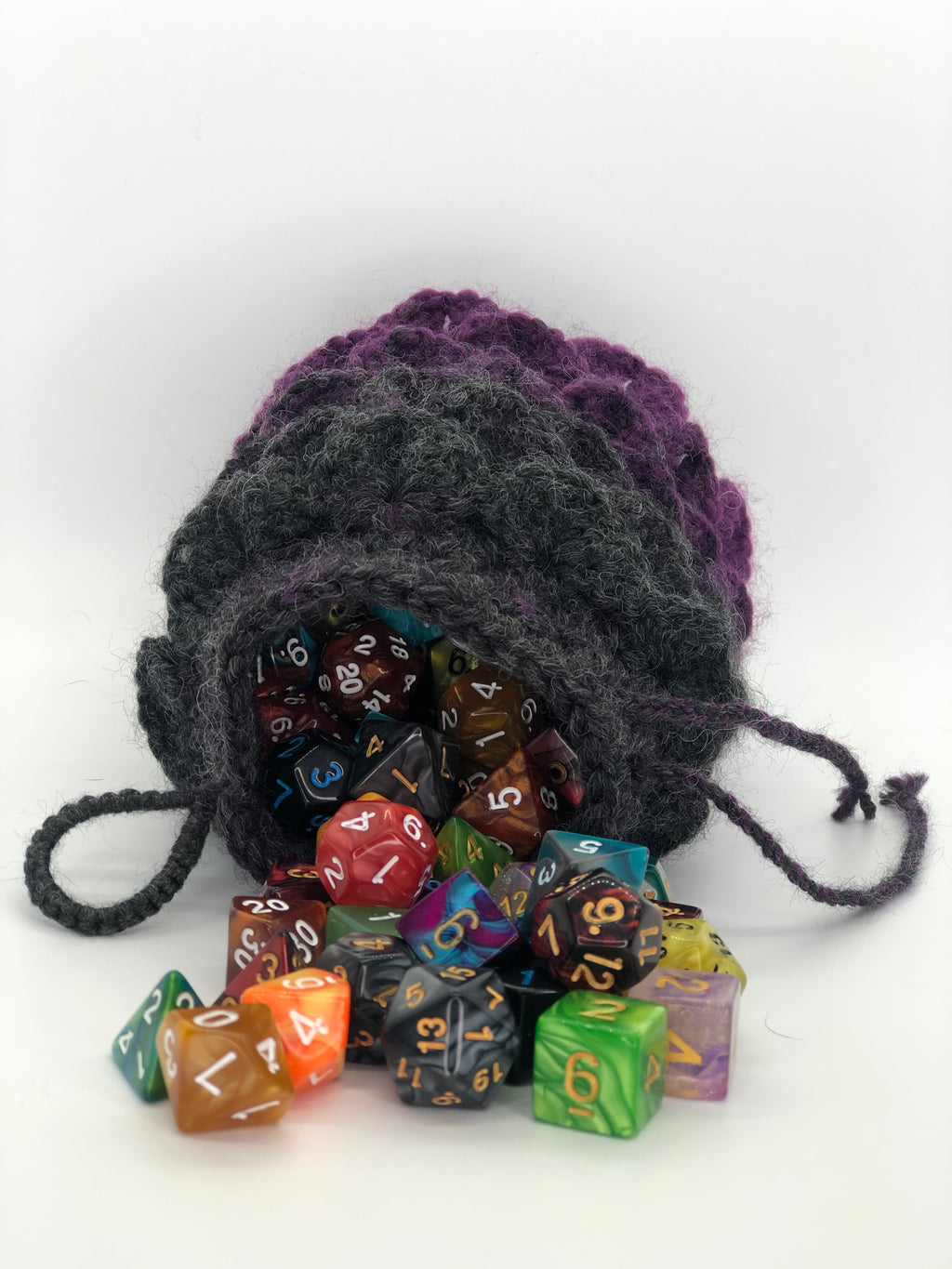 Black & Purple Dragon Scale Dice Bag