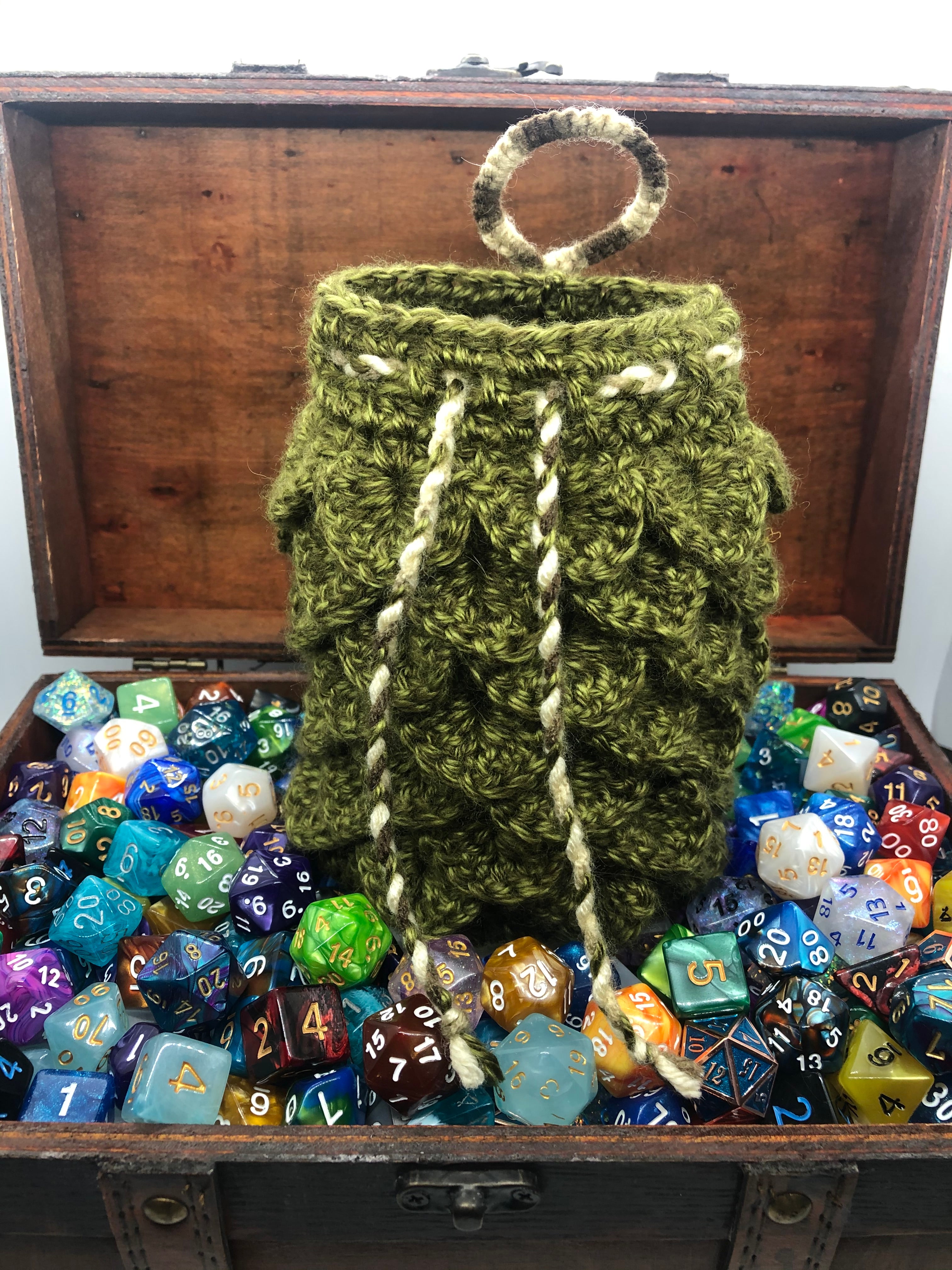 Green Dragon Scale Dice Bag