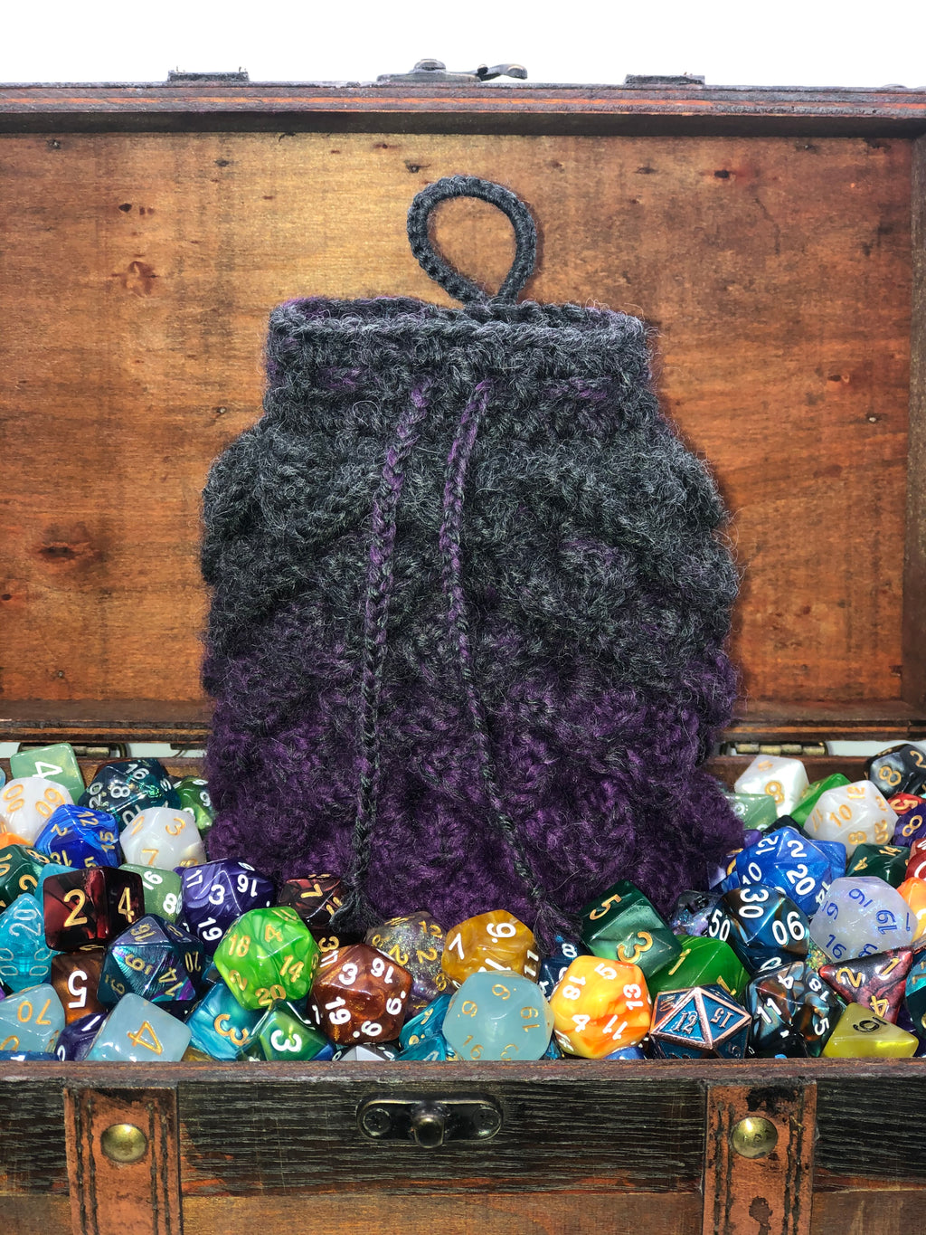 Black & Purple Dragon Scale Dice Bag