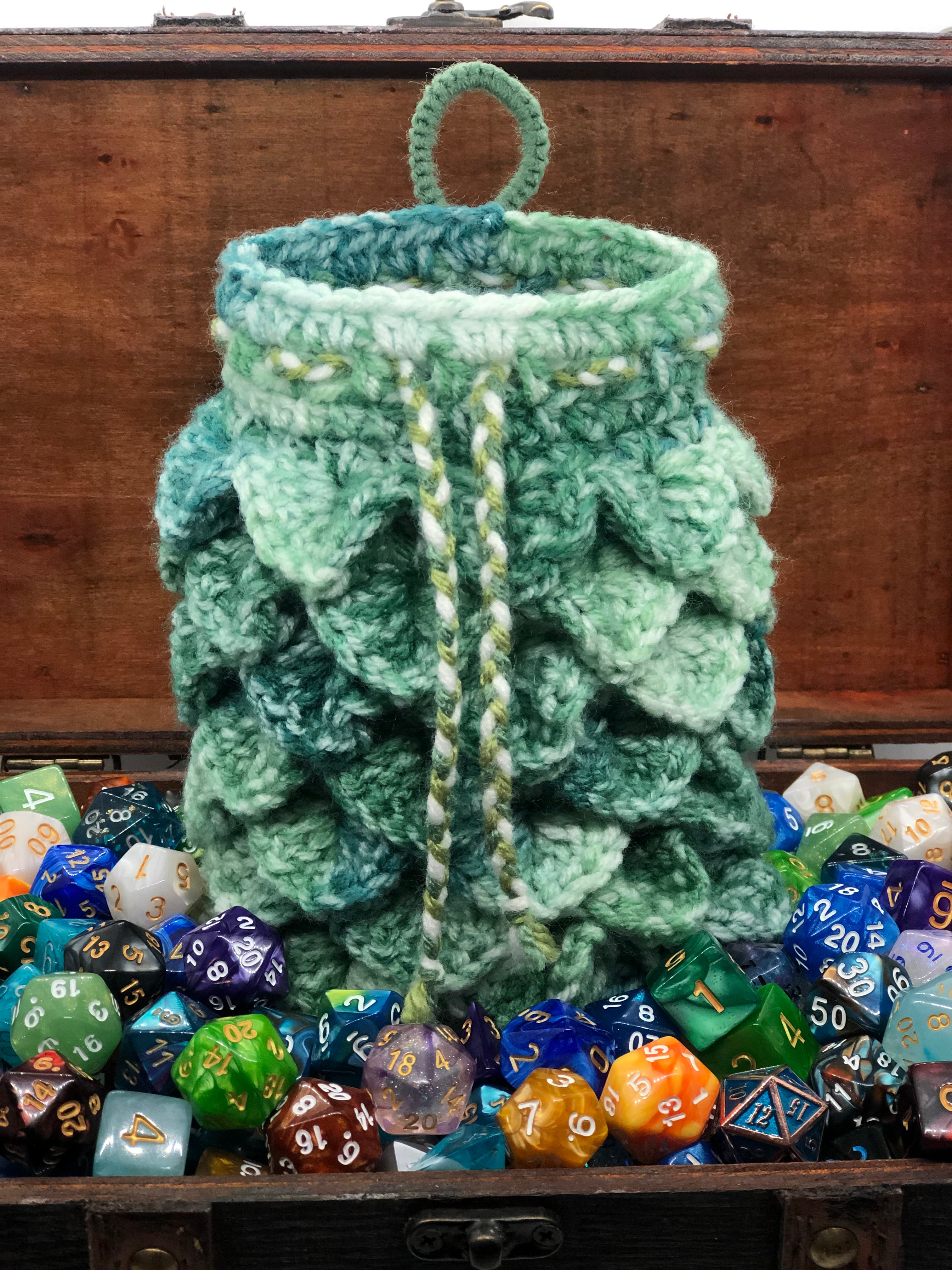 Green Dragon Scale Dice Bag