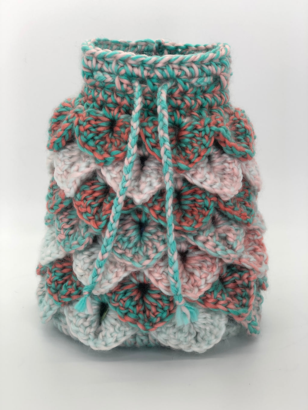 Green & Orange Speck Dragon Scale Dice Bag