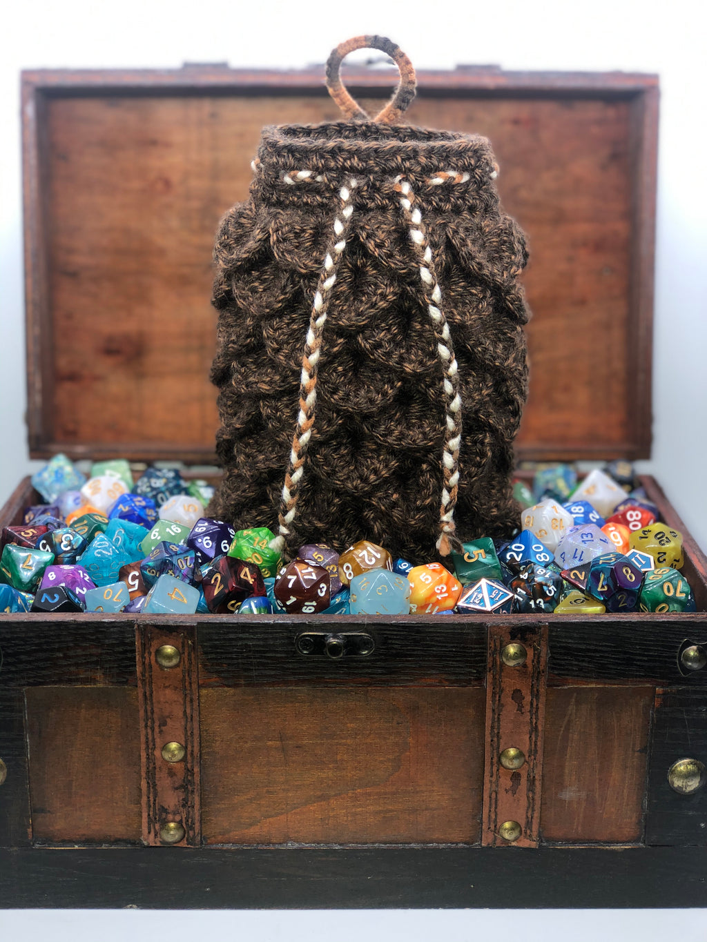 Brown Dragon Scale Dice Bag