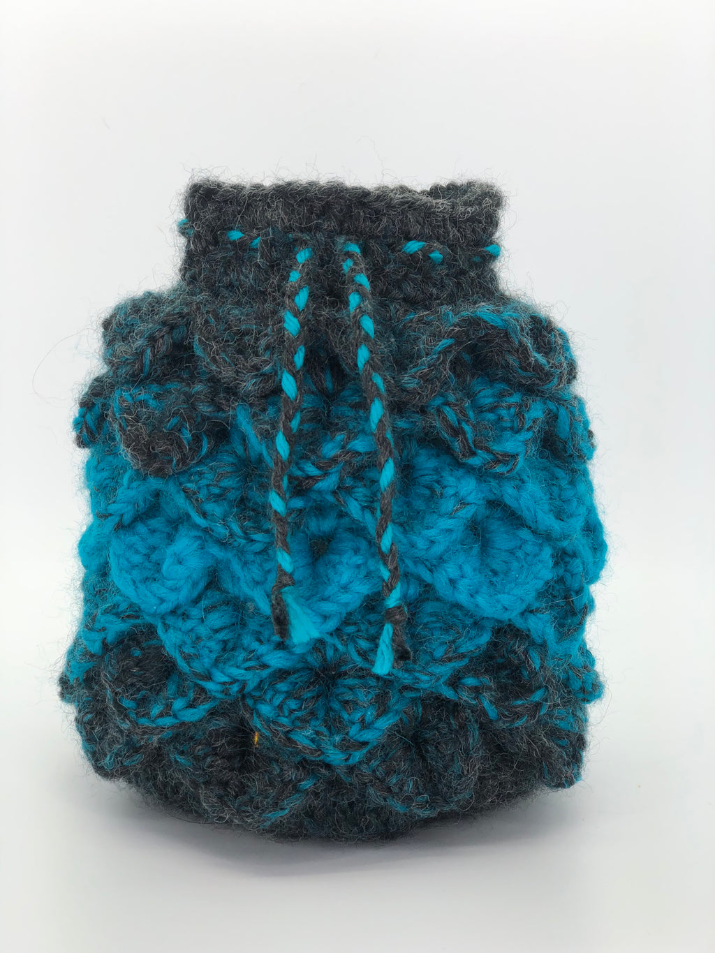 Blue & Black Dragon Scale Dice Bag