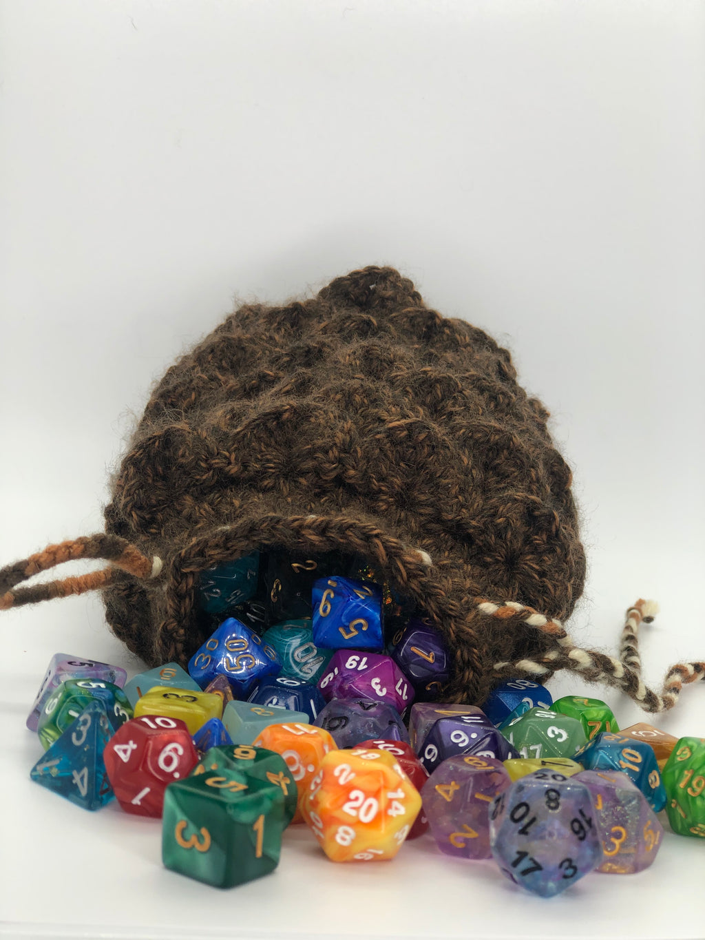 Brown Dragon Scale Dice Bag