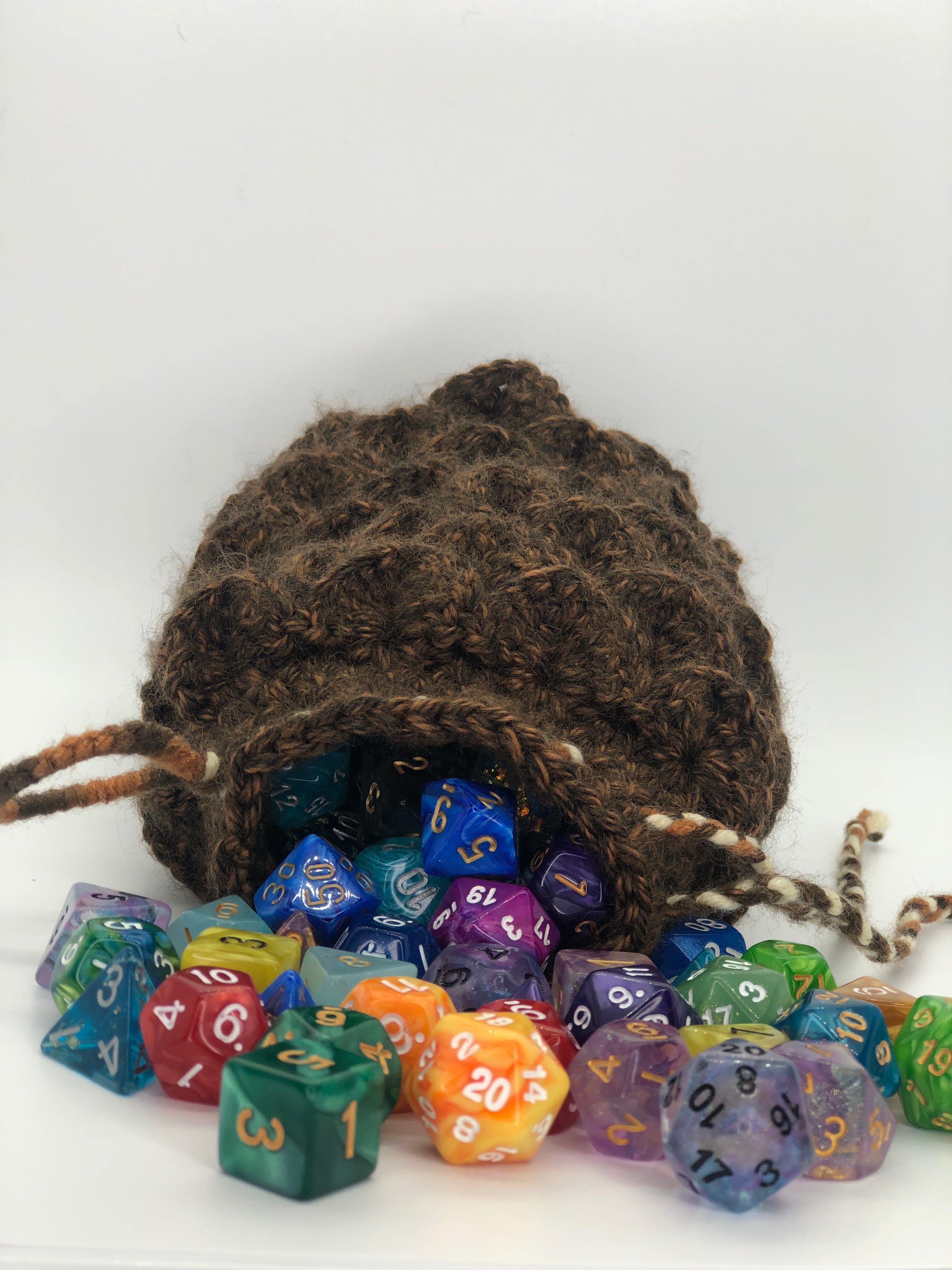 Brown Dragon Scale Dice Bag