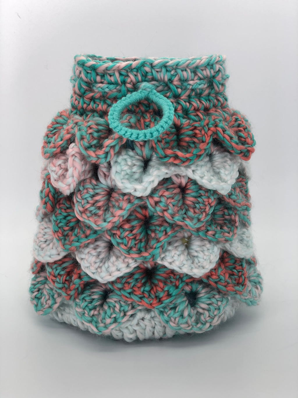 Green & Orange Speck Dragon Scale Dice Bag