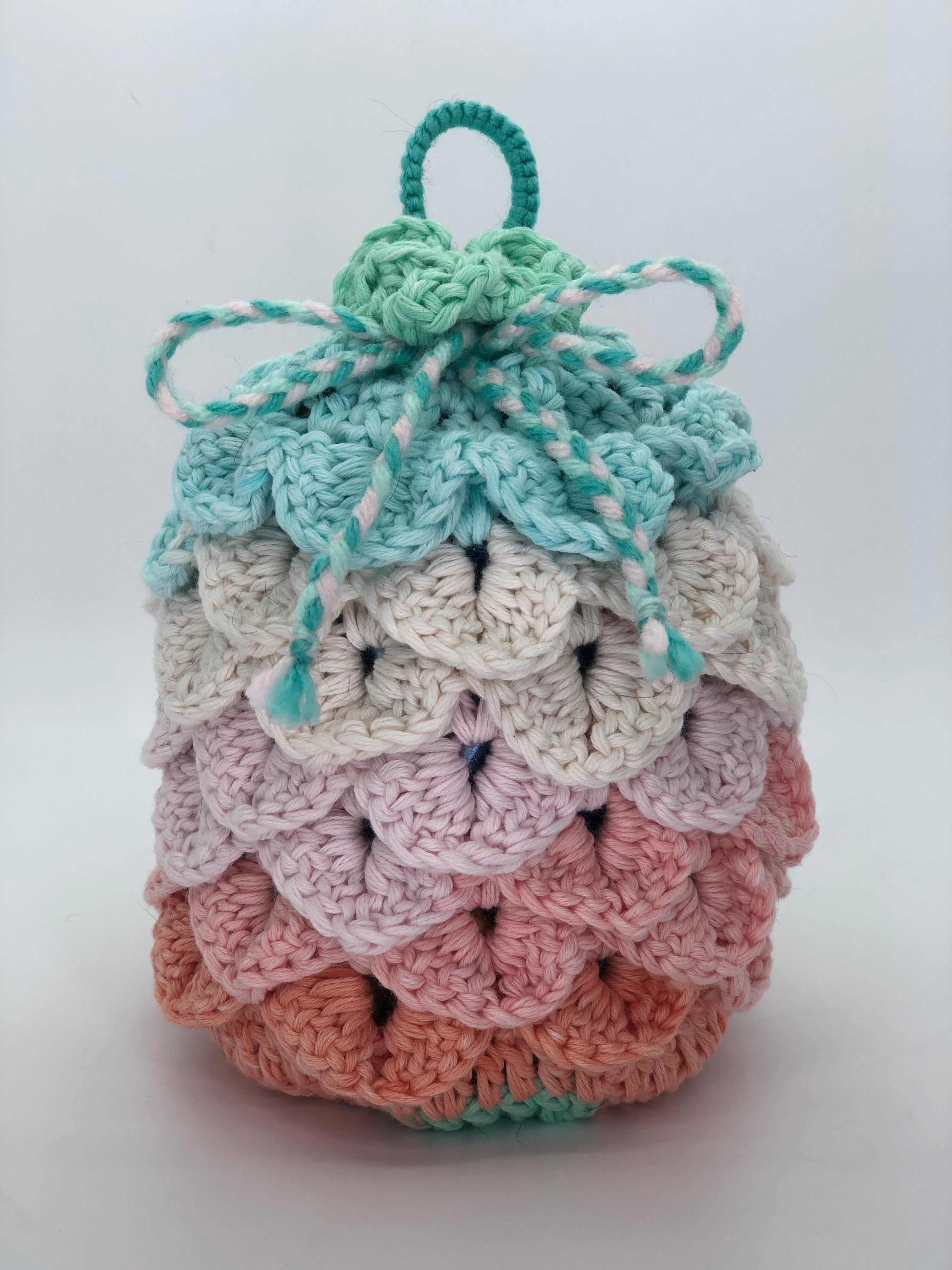 Blue to Orange Dragon Scale Dice Bag