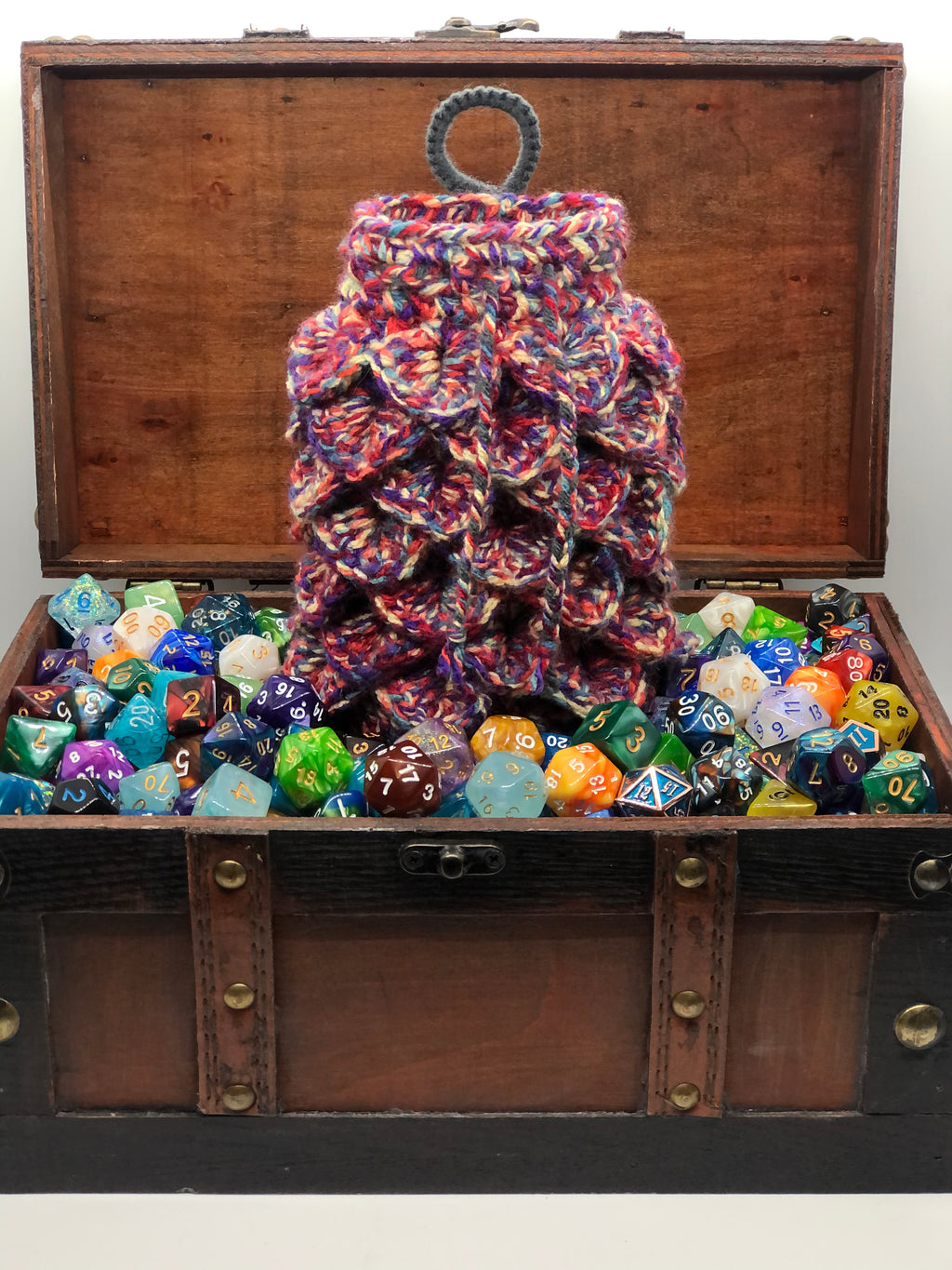 Rainbow Dragon Scale Dice Bag