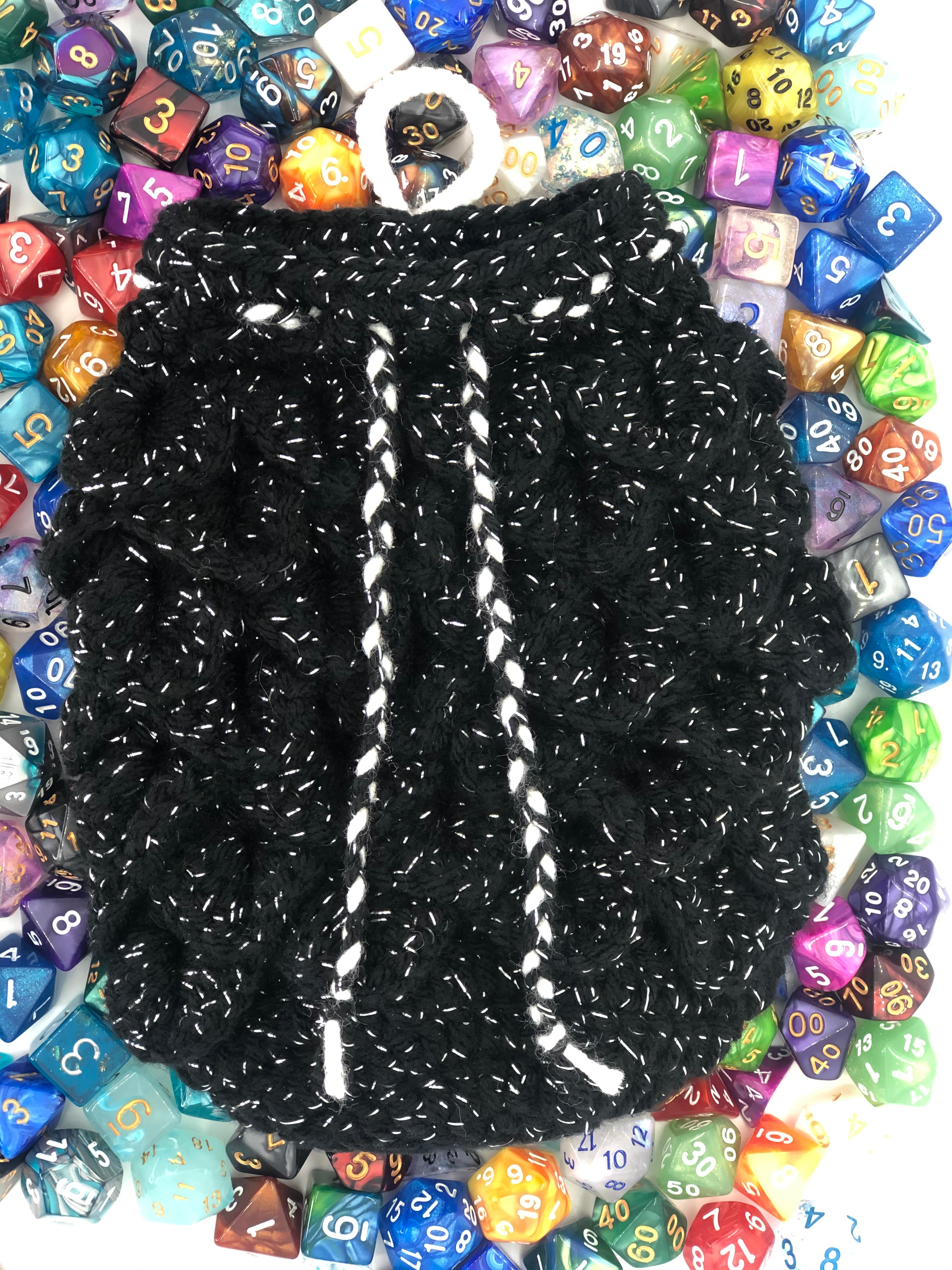 Black Sparkle Dragon Scale Dice Bag