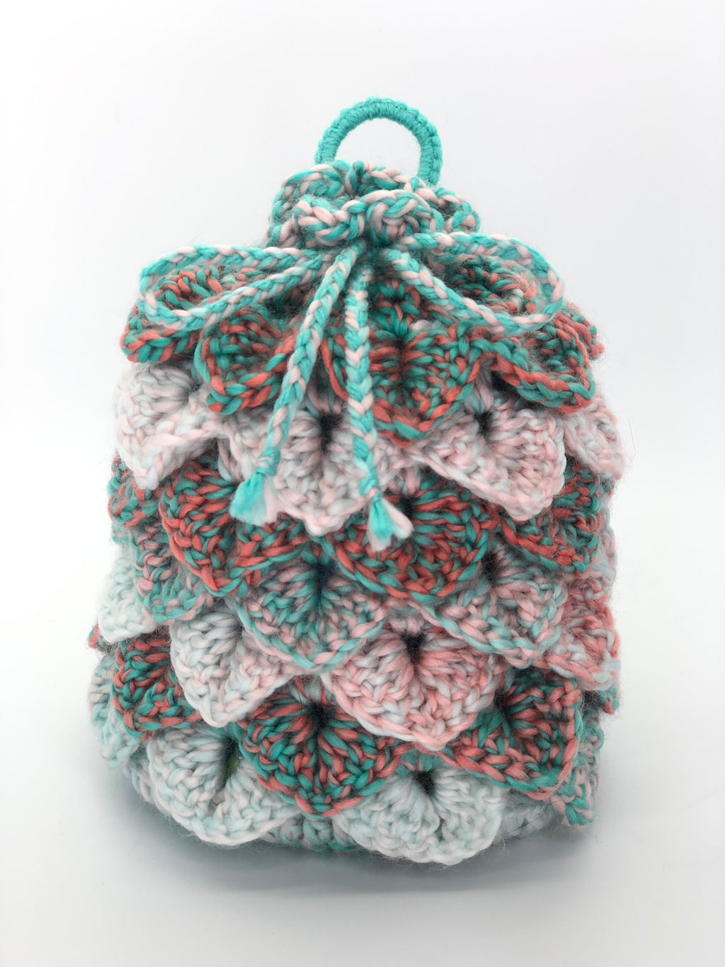Green & Orange Speck Dragon Scale Dice Bag