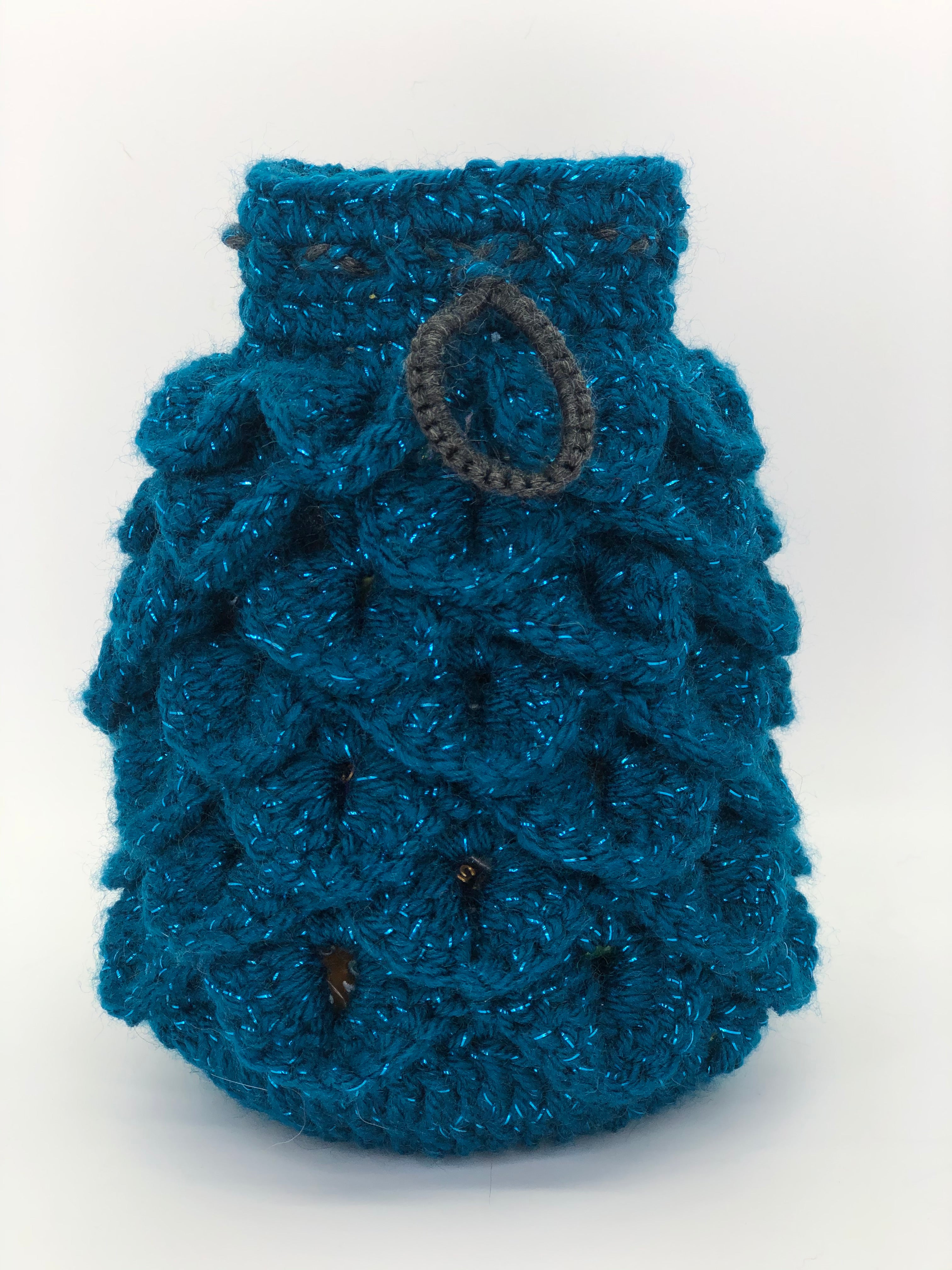 Blue Sparkle Dragon Scale Dice Bag