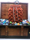 Burnt Orange Dragon Scale Dice Bag