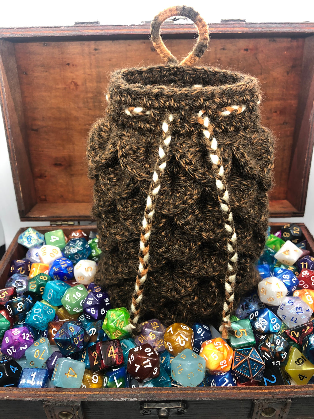 Brown Dragon Scale Dice Bag