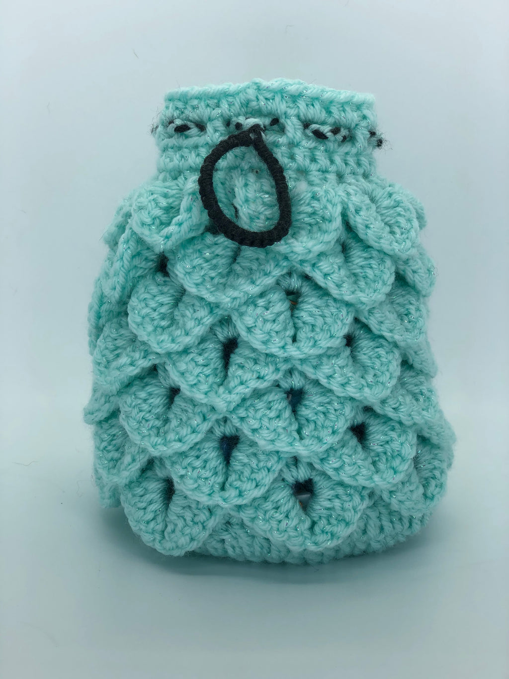 Ice Blue Sparkle Dragon Scale Dice Bag