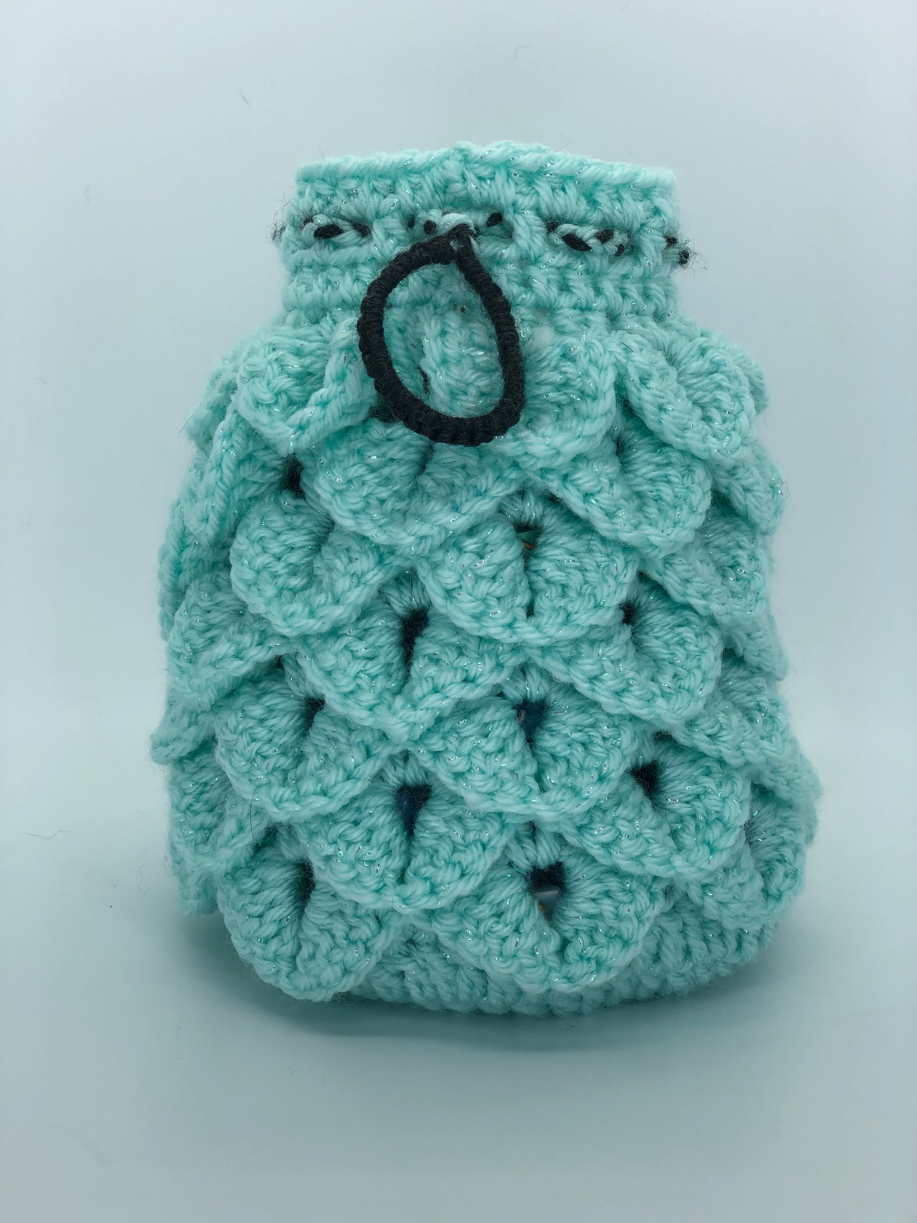 Ice Blue Sparkle Dragon Scale Dice Bag
