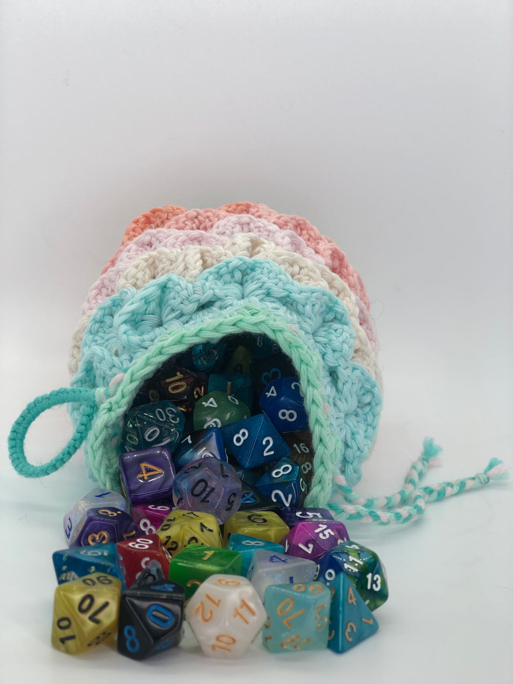 Blue to Orange Dragon Scale Dice Bag