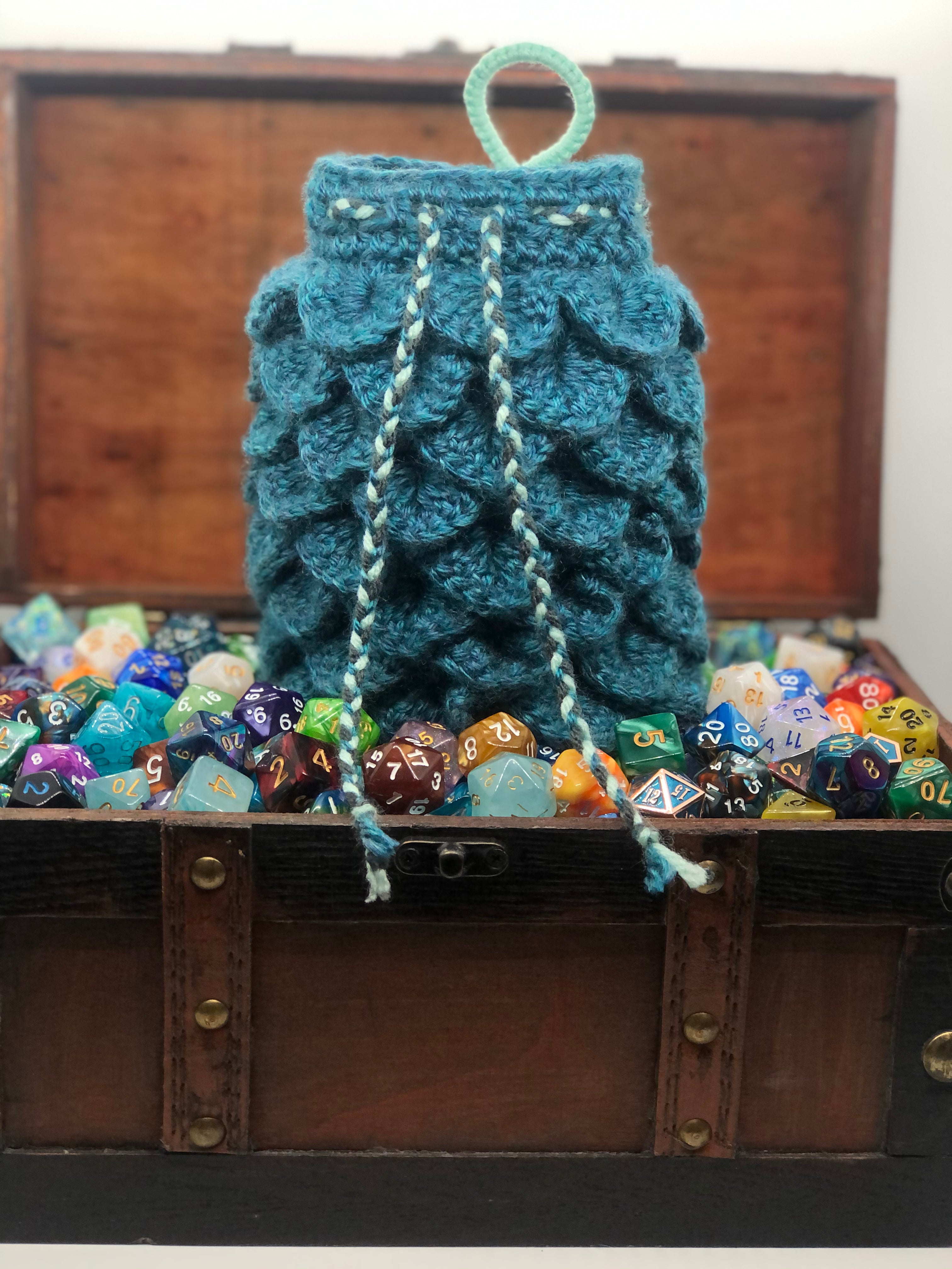 Blue Dragon Scale Dice Bag