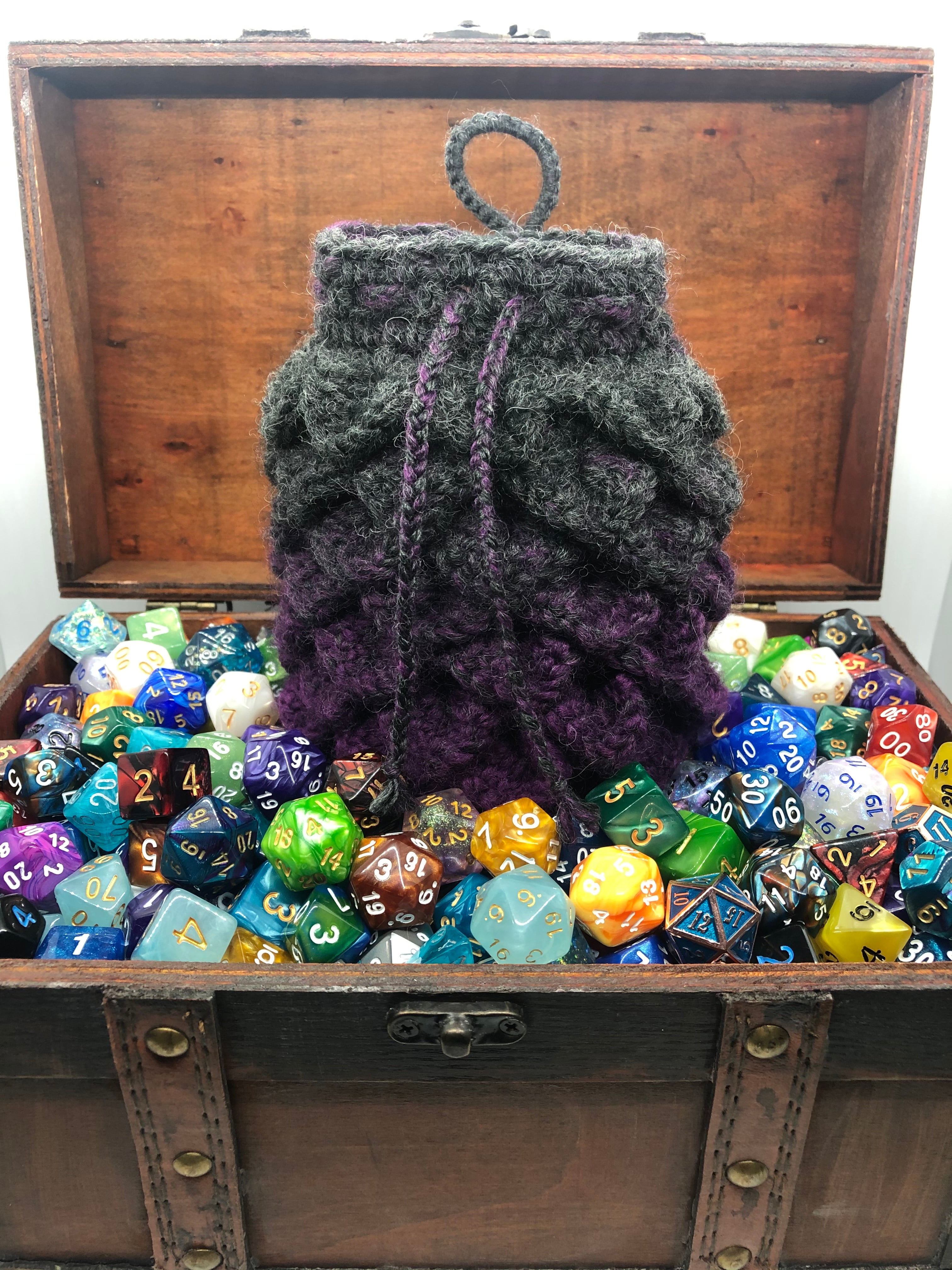 Black & Purple Dragon Scale Dice Bag
