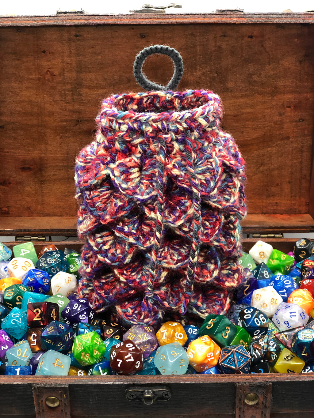 Rainbow Dragon Scale Dice Bag