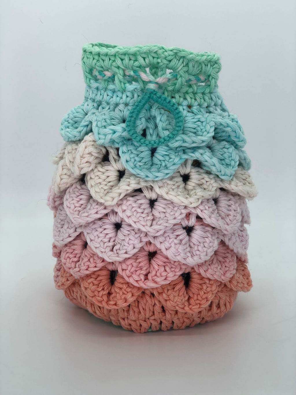 Blue to Orange Dragon Scale Dice Bag