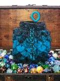 Blue & Black Dragon Scale Dice Bag