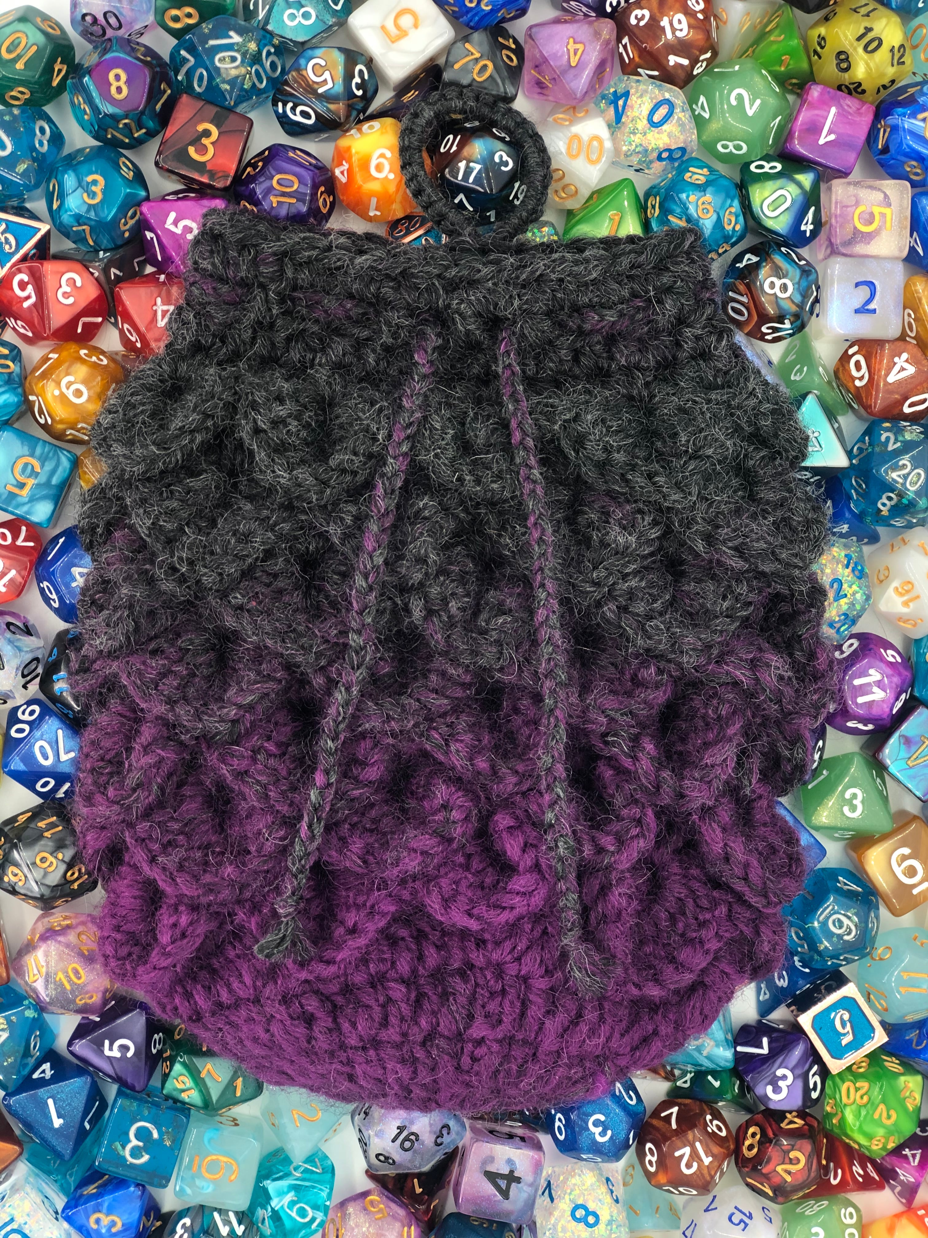 Black & Purple Dragon Scale Dice Bag
