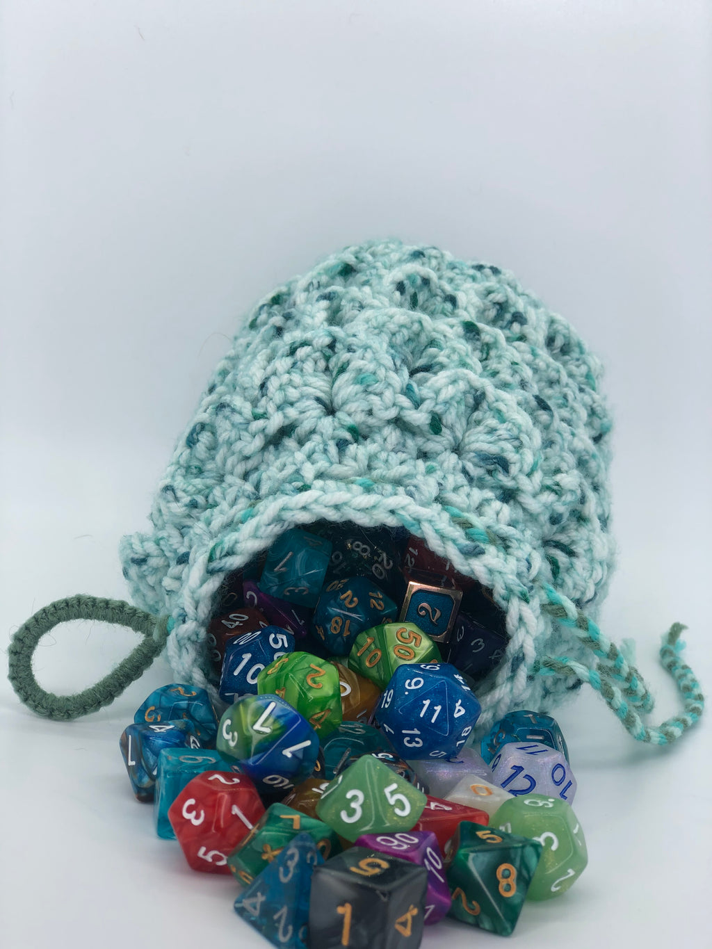 Green Speck Dragon Scale Dice Bag