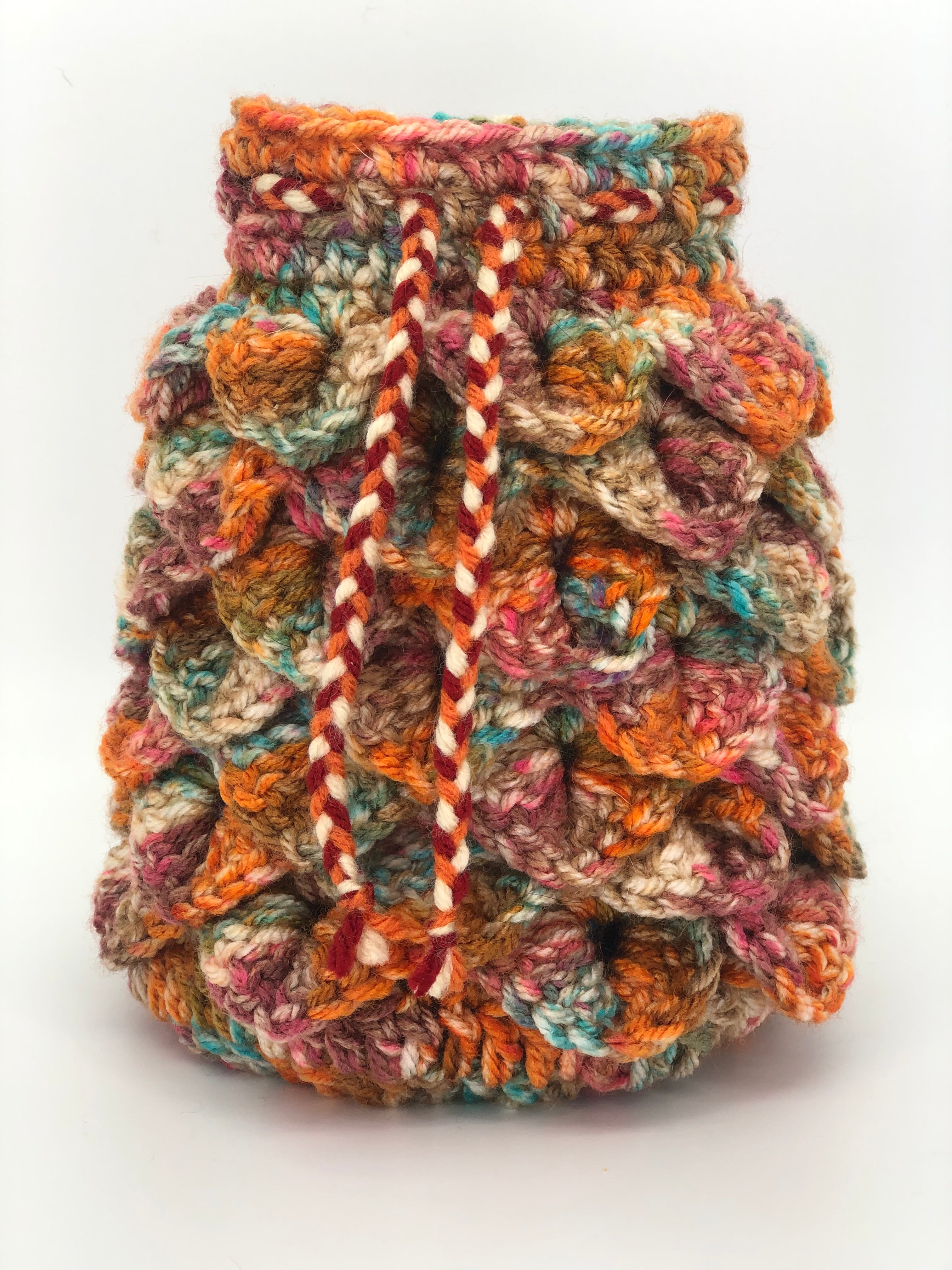 Orange & Green Dragon Scale Dice Bag