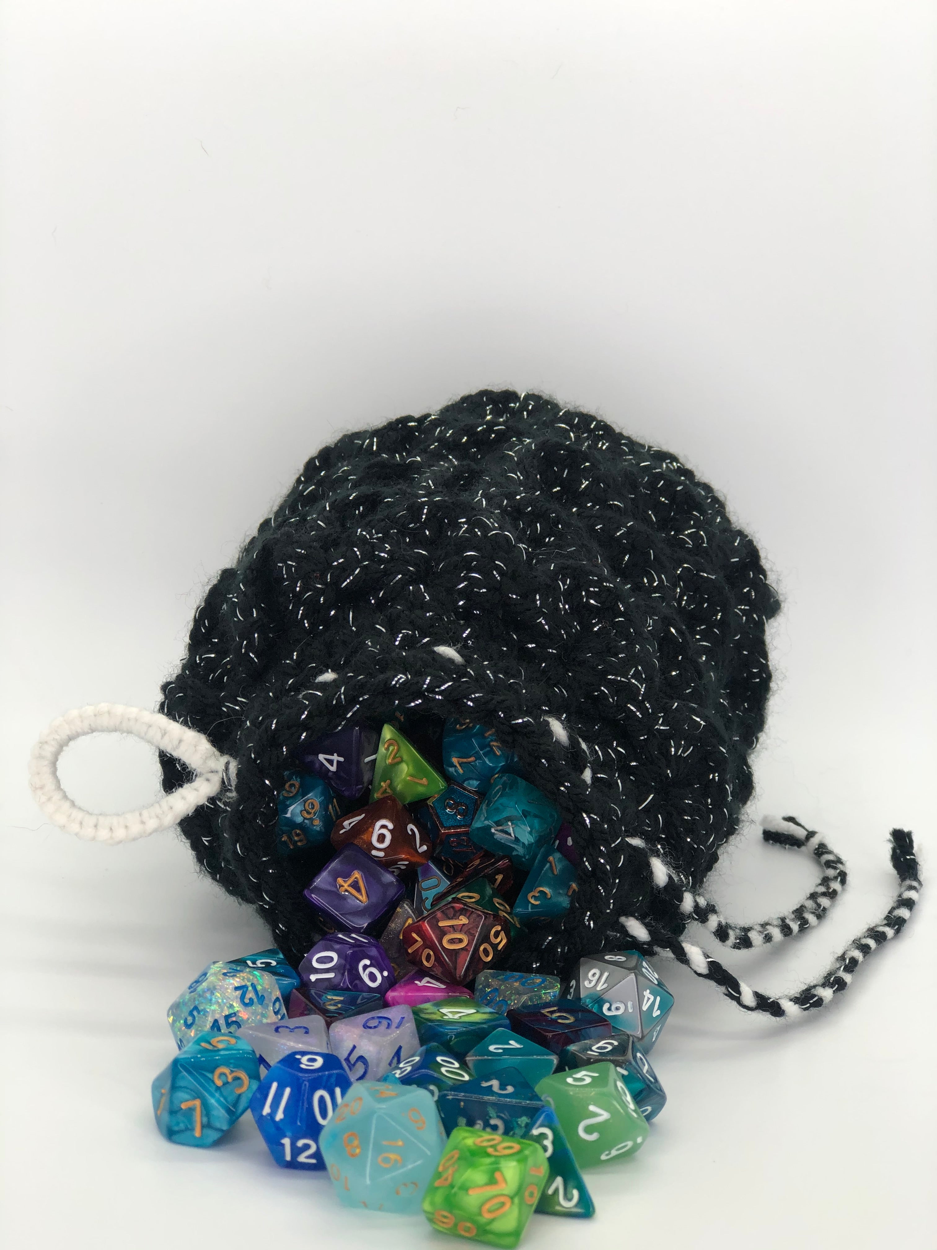 Black Sparkle Dragon Scale Dice Bag