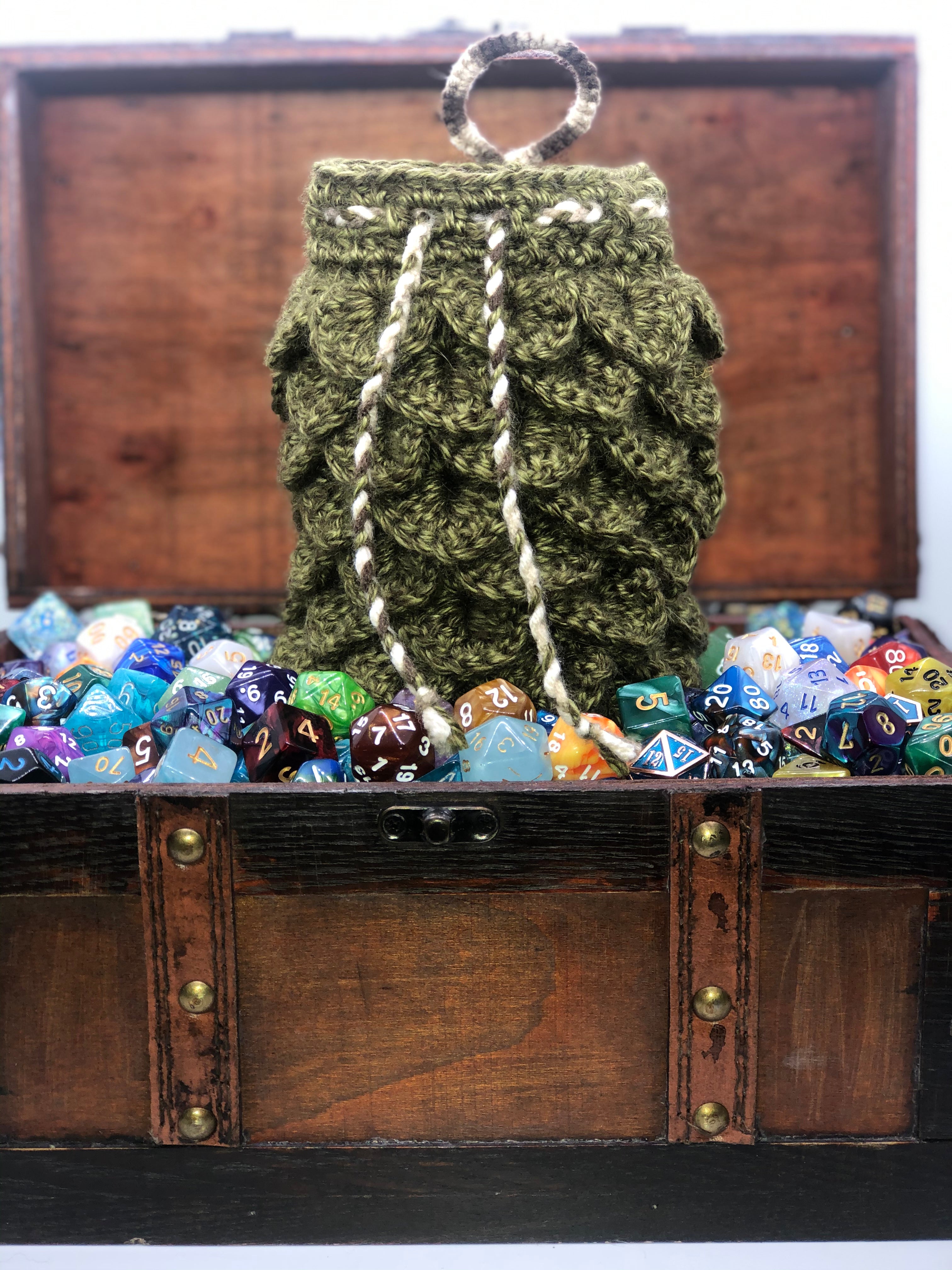Green Dragon Scale Dice Bag