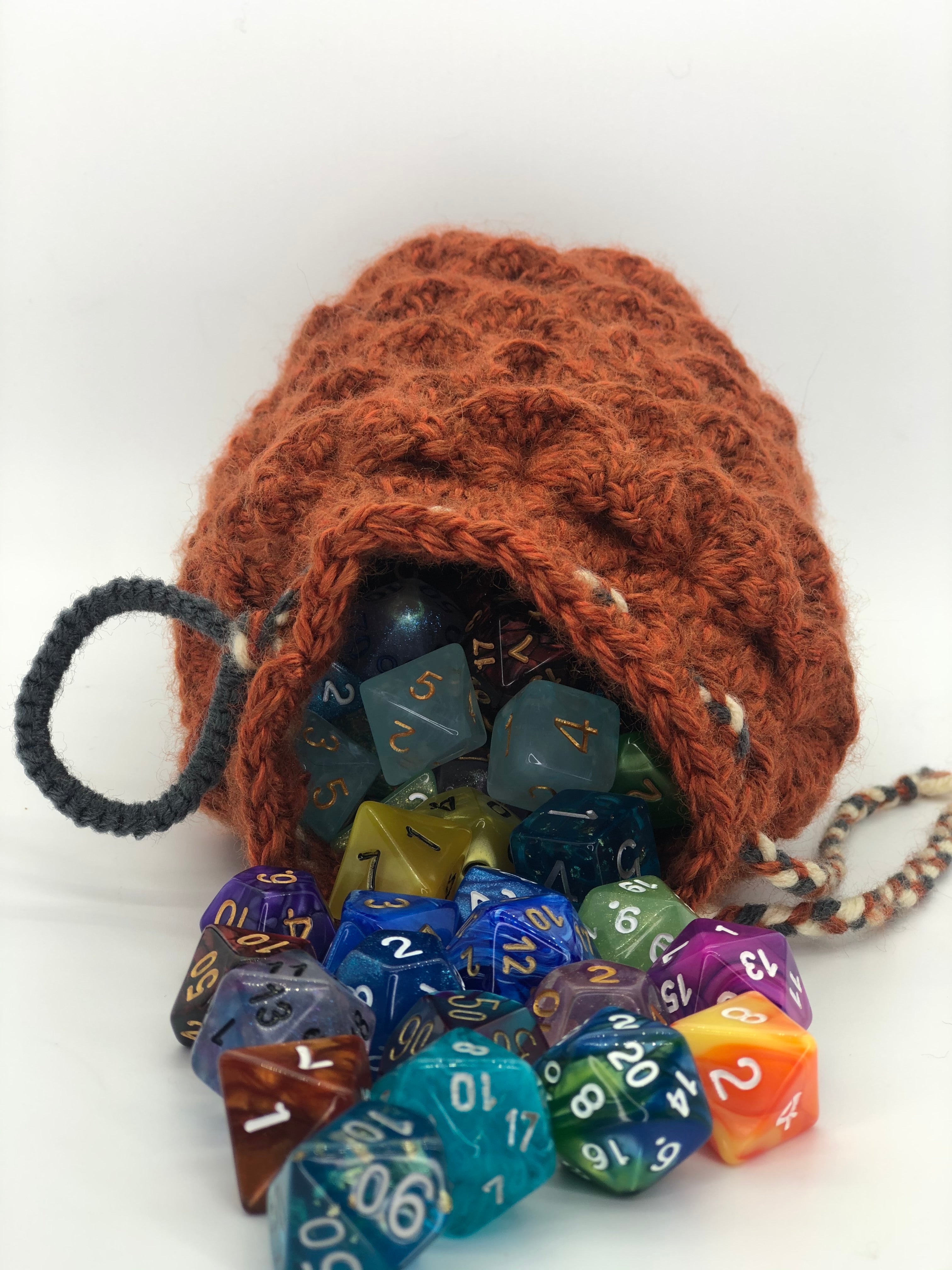 Burnt Orange Dragon Scale Dice Bag